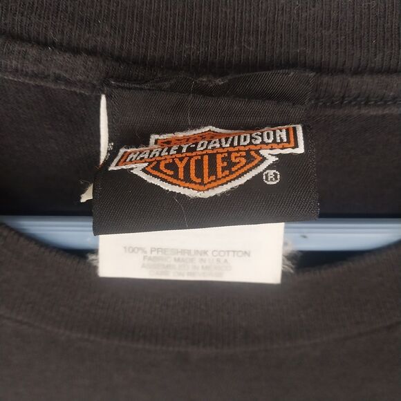Vintage 1998 Harley-Davidson Cedar Rapids Iowa Black T Shirt Size XL - Picture 2 of 8